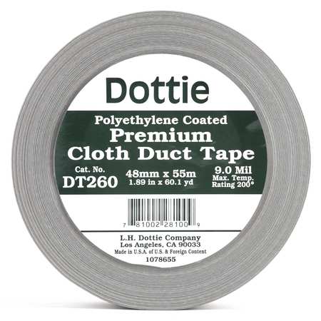 L.H. Dottie L.H. Dottie 2'' x 60 yd Silver Industrial Grade Duct Tape, 24PK DT260